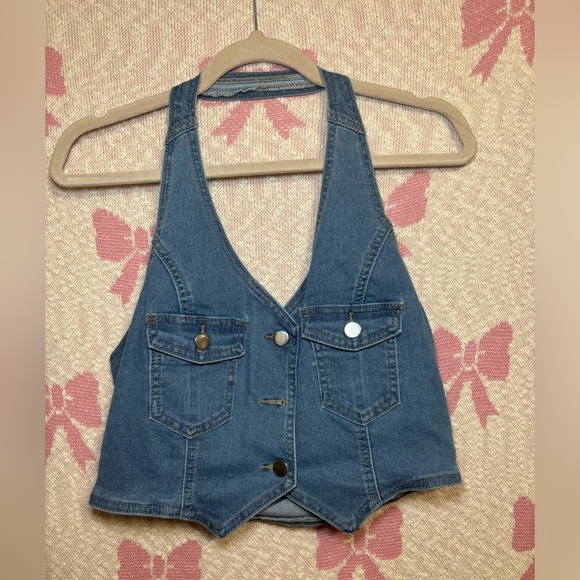 Jean halter top - Picture 1 of 3